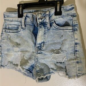 SO Light Blue Distressed Jean Shorts